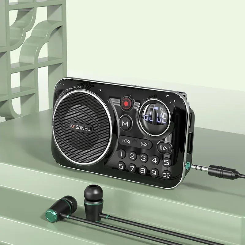 SANSUI F21 Mini Bluetooth Speaker FM Radio 70MHz-108MHz Supports