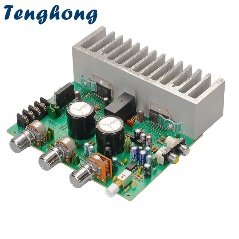 

Tenghong 1 шт. TDA7293 HIFI стерео аудио усилитель мощности плата 2,0 100 Вт * 2 двухканальный AC18-35V усилитель тона готовая плата DIY