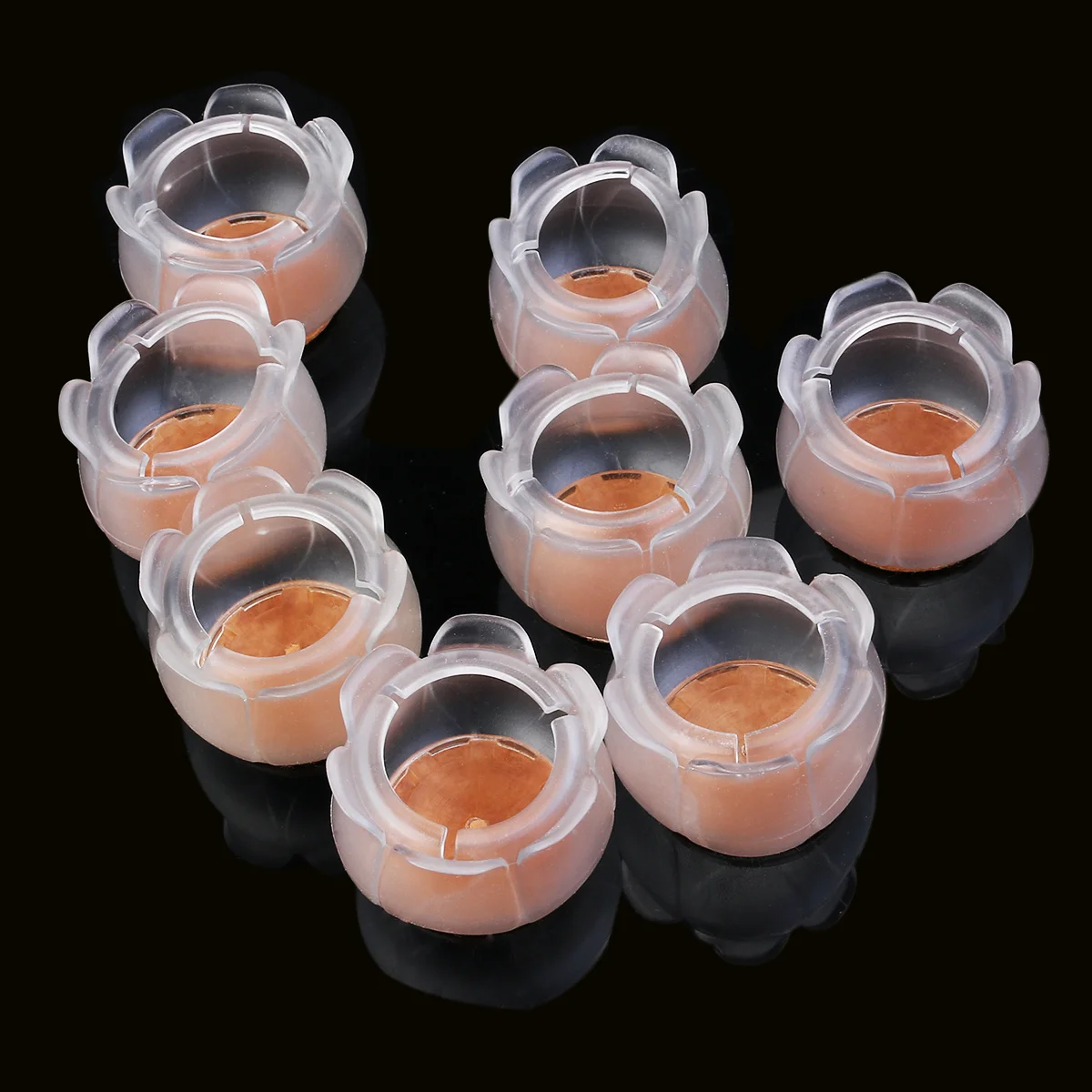 8팩 테이블 다리 보호대 미끄럼 방지 펠트 패드 둥근 발 29-34mm 가구 커버 부드러운 글라이드 소음 없음 의자 보호대