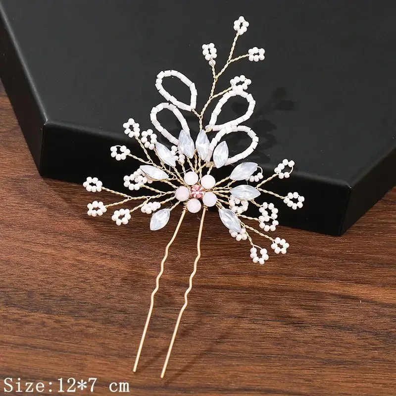 Hair Pins Hair Accessories For Women Wedding Accessories Hair Clips Jewelry Rhinestone Pearl Flower Hair Clip Pins Headpiece image 2