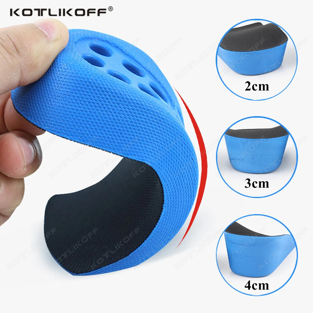 KOTLIKOFF Unisex unsichtbare höhenvergrößernde Einlegesohle PU-harte Halbpolster 2 cm/3 cm/4 cm hoch Schuhlift Stoßdämpfung Fersenpolster
