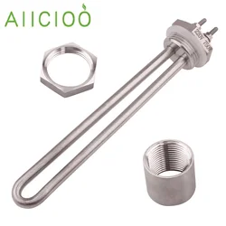 DN25 Heating Element U Type Immersion Water Heater with 1Inch Thread Electric Tubular Heater 12v 100/150/200w 24v 300w/900w