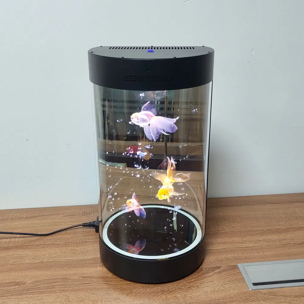 SMX SM-QX215YX 3D Holographic Digital Human 21.5 Inch Fiberglass 16:9 Cylindrical Projection Screen Exhibition Standholotube
