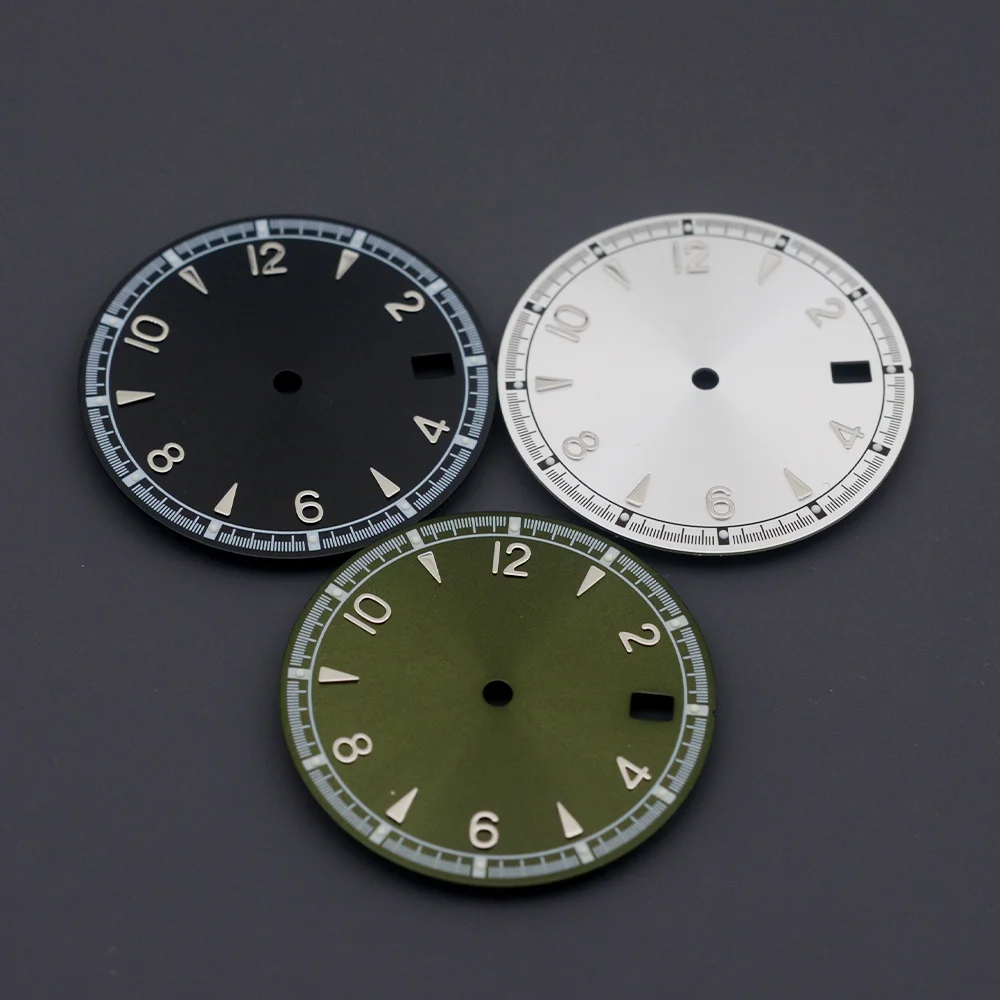 หน้าปัดนาฬิกา NH35 NH36 ขนาด 30 มม. แบบกำหนดเอง เหมาะสำหรับตัวเรือนนาฬิกา SKX007 SPRD 6105 Turtle Tuna พร้อม númไขว้ NH35 ที่ตำแหน่ง 3.0/3.8/4.1H