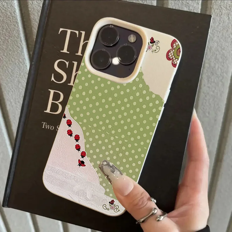 Coque de téléphone à pois vert - Samsung Galaxy A55 avis et prix