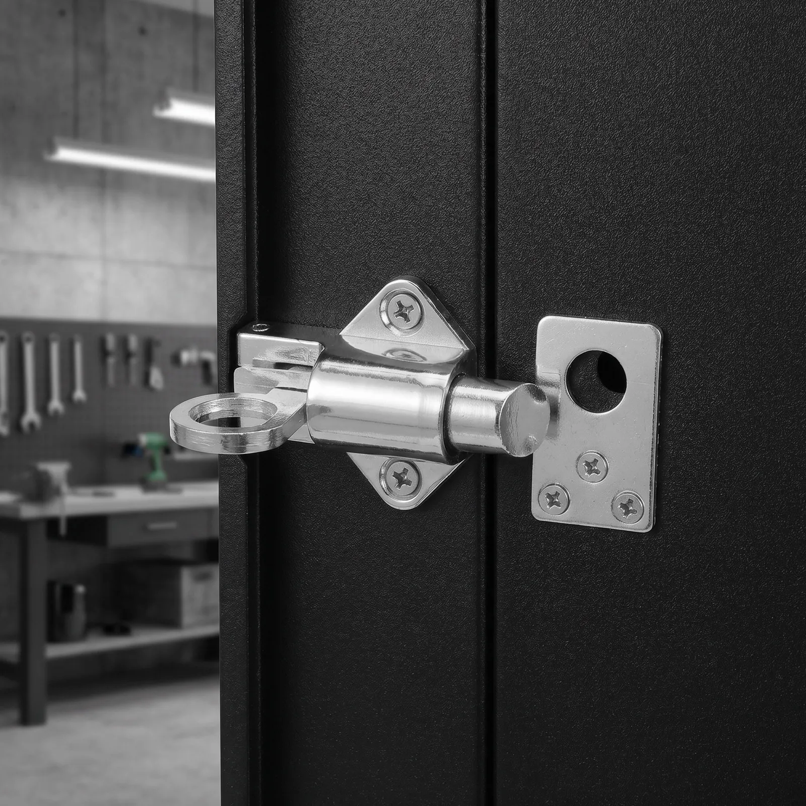 2Sets Spring Latches Zinc Alloy Self-Closing Lock Automatic Door Window Cabinet Security Resilient Bolt Latch Easy Install Push