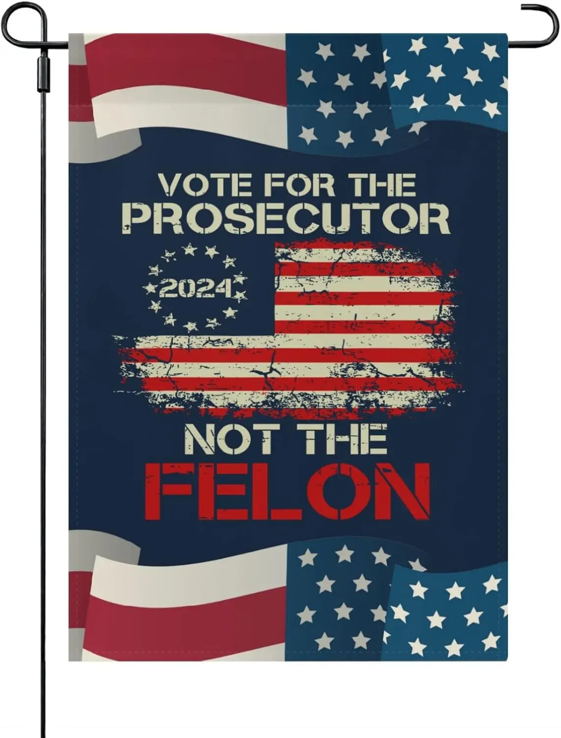 Vote For The Prosecutor Not The Felon Garden Flags One Size, Humorous Outdoor Flag Double Sided Backyard Small Garden Flags One