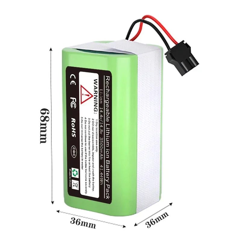 14.4V/14.8V 3500mAh Li-ion Battery Pack For Lefant M201 М210 М210b Robot Vacuum Cleaner For OKP Robot Vacuum Cleaner K2