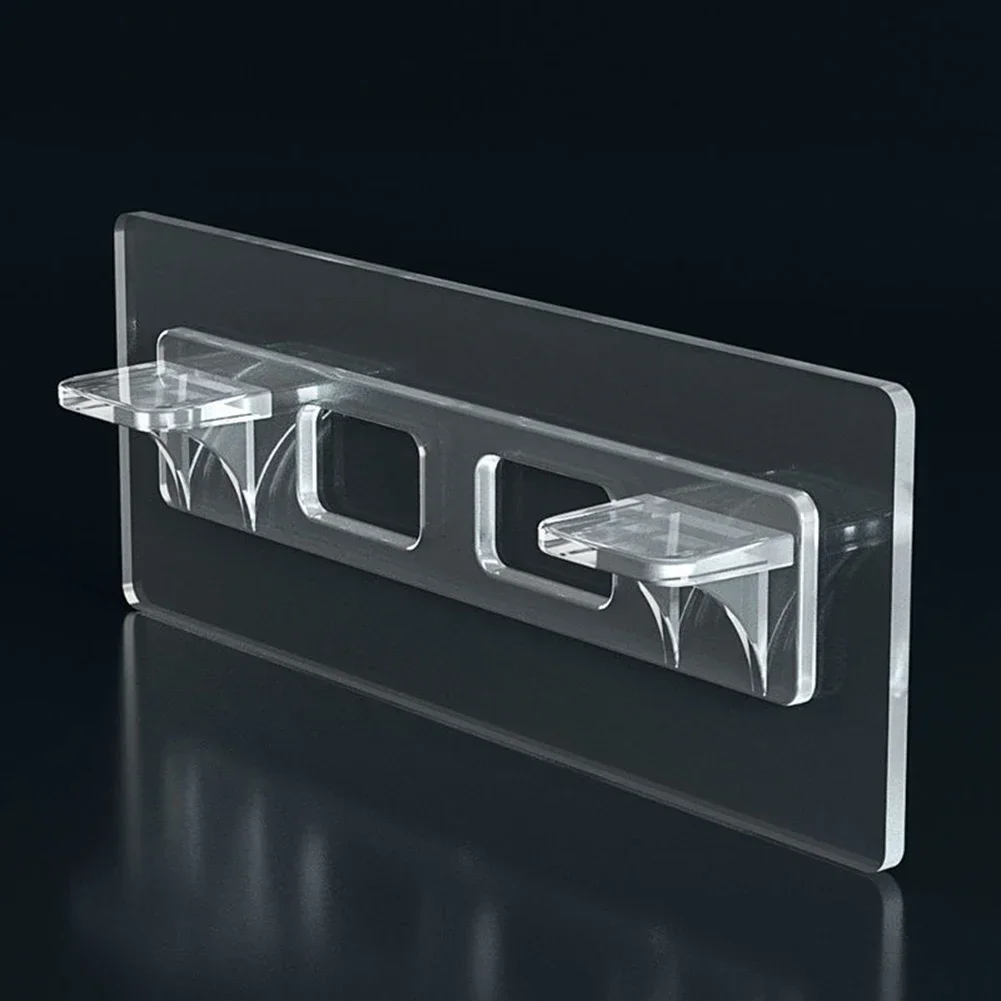 Layered Shelf Bracket Transparent Color Upgrade Design Easy Installation No Punching Design Strong Load-bearing