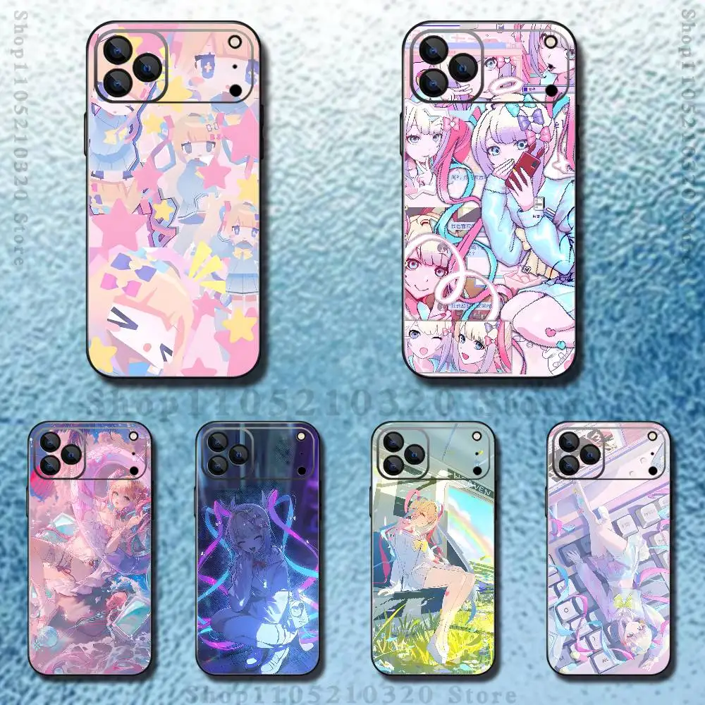 Omg Kawaii Angel-chan Phone Case For iPhone 17,16,15,14,13,12,Pro,Max,Plus,E,SE4,Air,Mini Black Soft Box #1