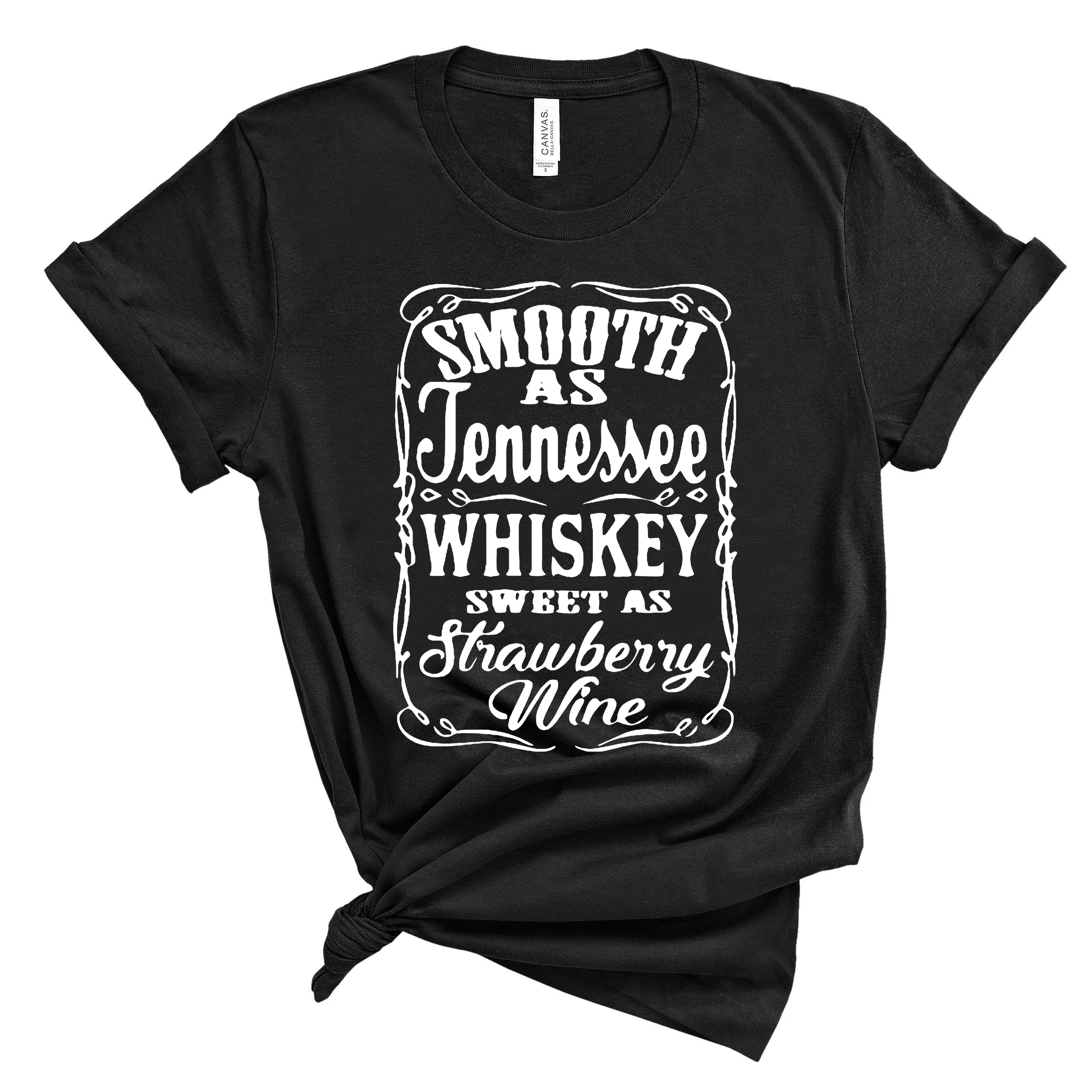 Smooth As Tennessee Whiskey Sweet As Strawberry Wine Shirt Country Music Shirt Rodeo Shirts Women Graphic Tee Whiskey tshirt