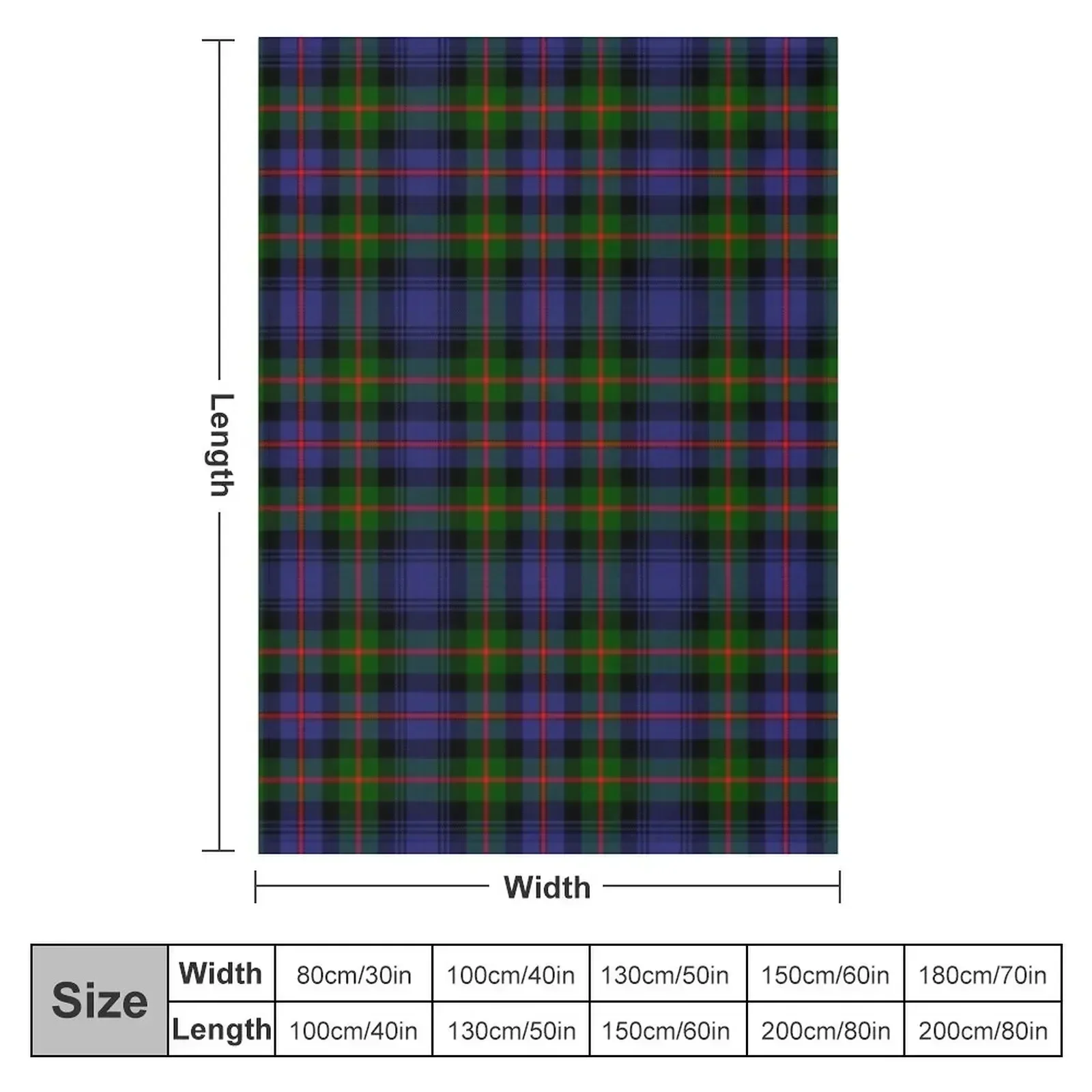 Clan Fleming Tartan Throw Blanket Decorative Sofa Baby Blankets