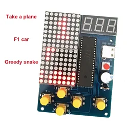 DIY Game Kit PCB Electronic Soldering Training Kit support Retro Snake/Plane/Racing Games Electronic DIY Kit Games with Acrylic