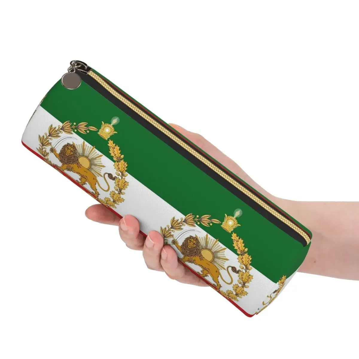 Flag Of Iran Iranian Pencil Cases Pen Holder Cylinder Pen Box Pencil Bag for Boy Girl School