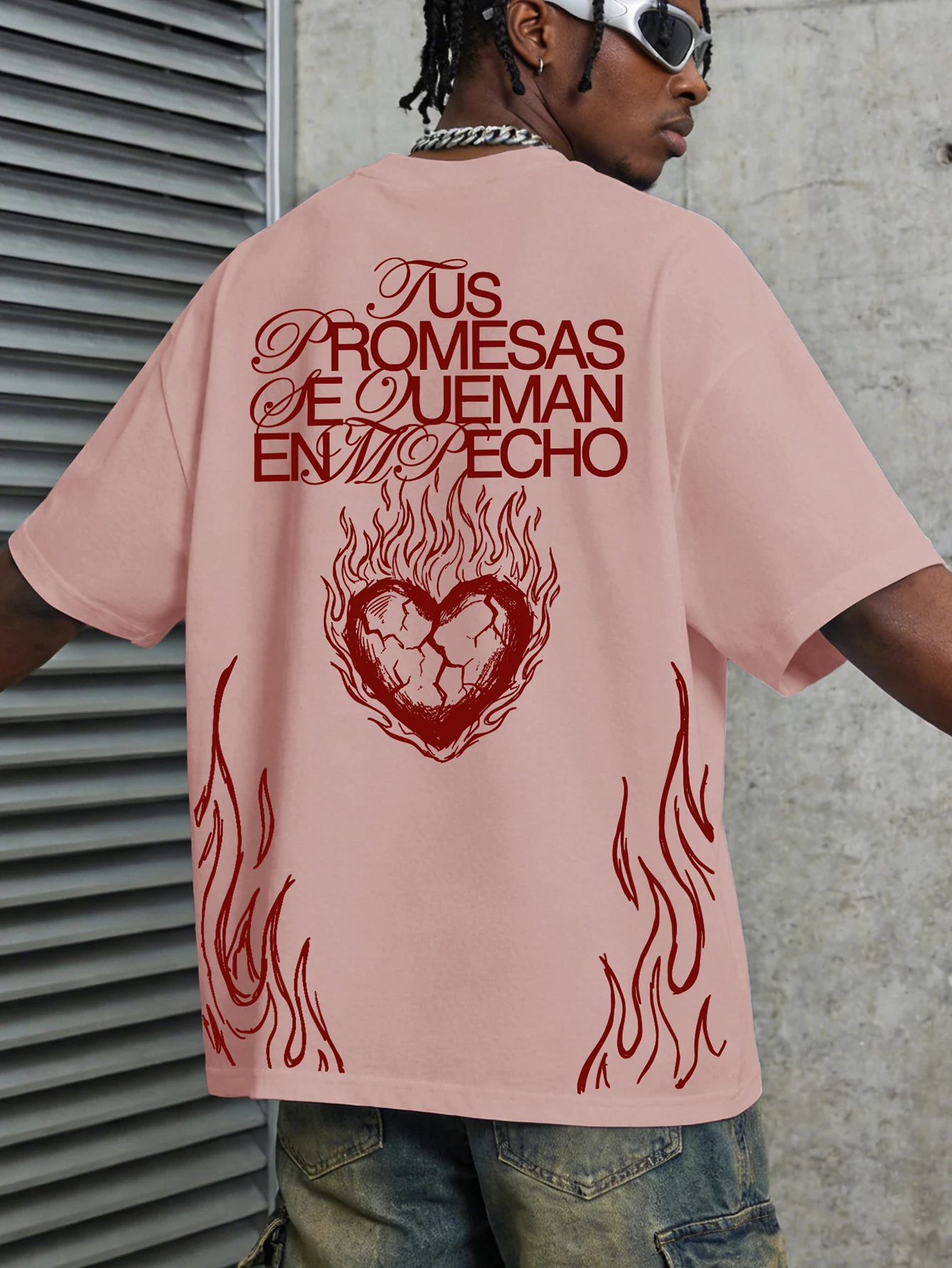 Streetwear Brand Quotes - T-shirt Oversize da Uomo Stile Gotico