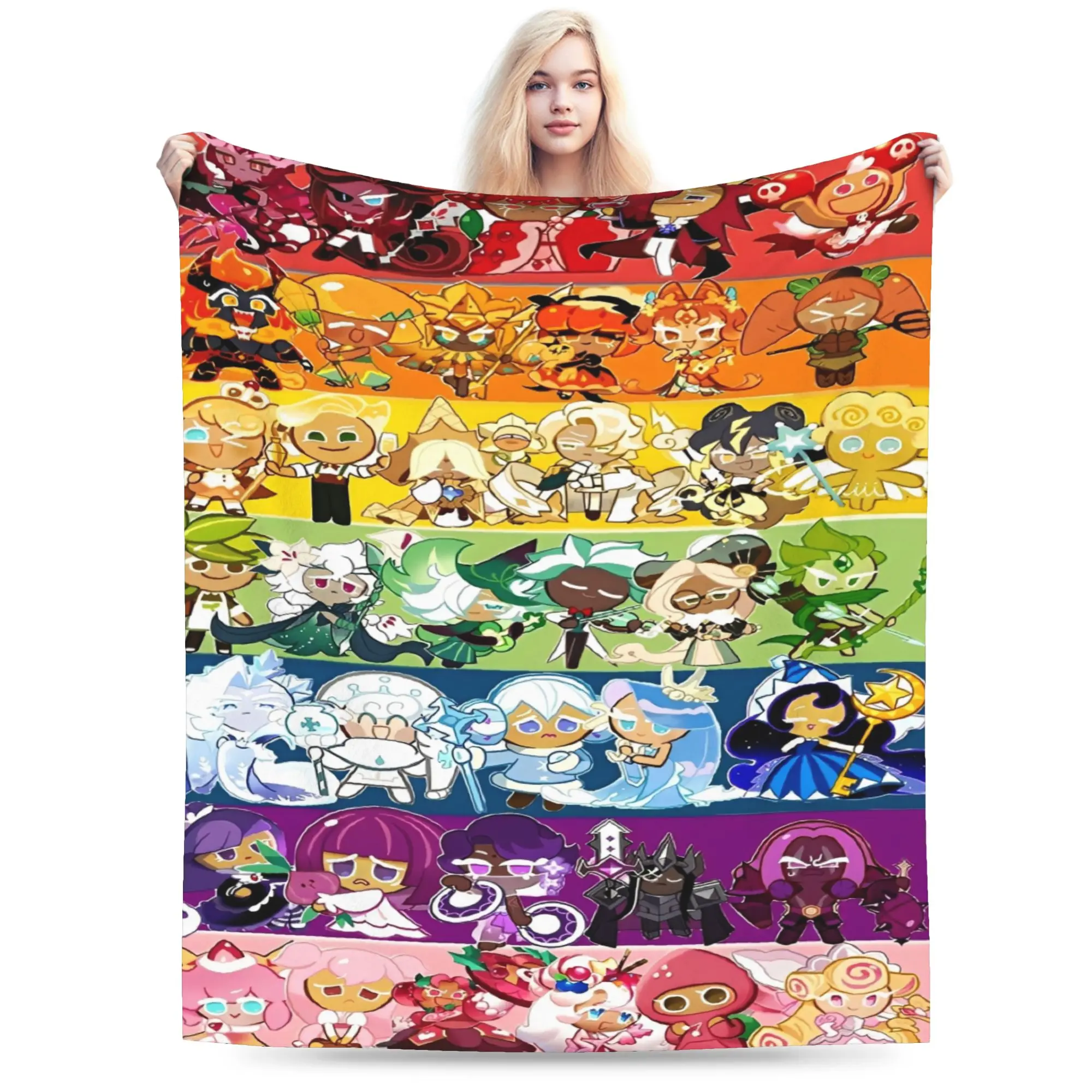 Cookie Run Kingdom Blanket Quality Warm Soft  Throw Blanket Winter Picnic Home Decor Fluffy Bedspread