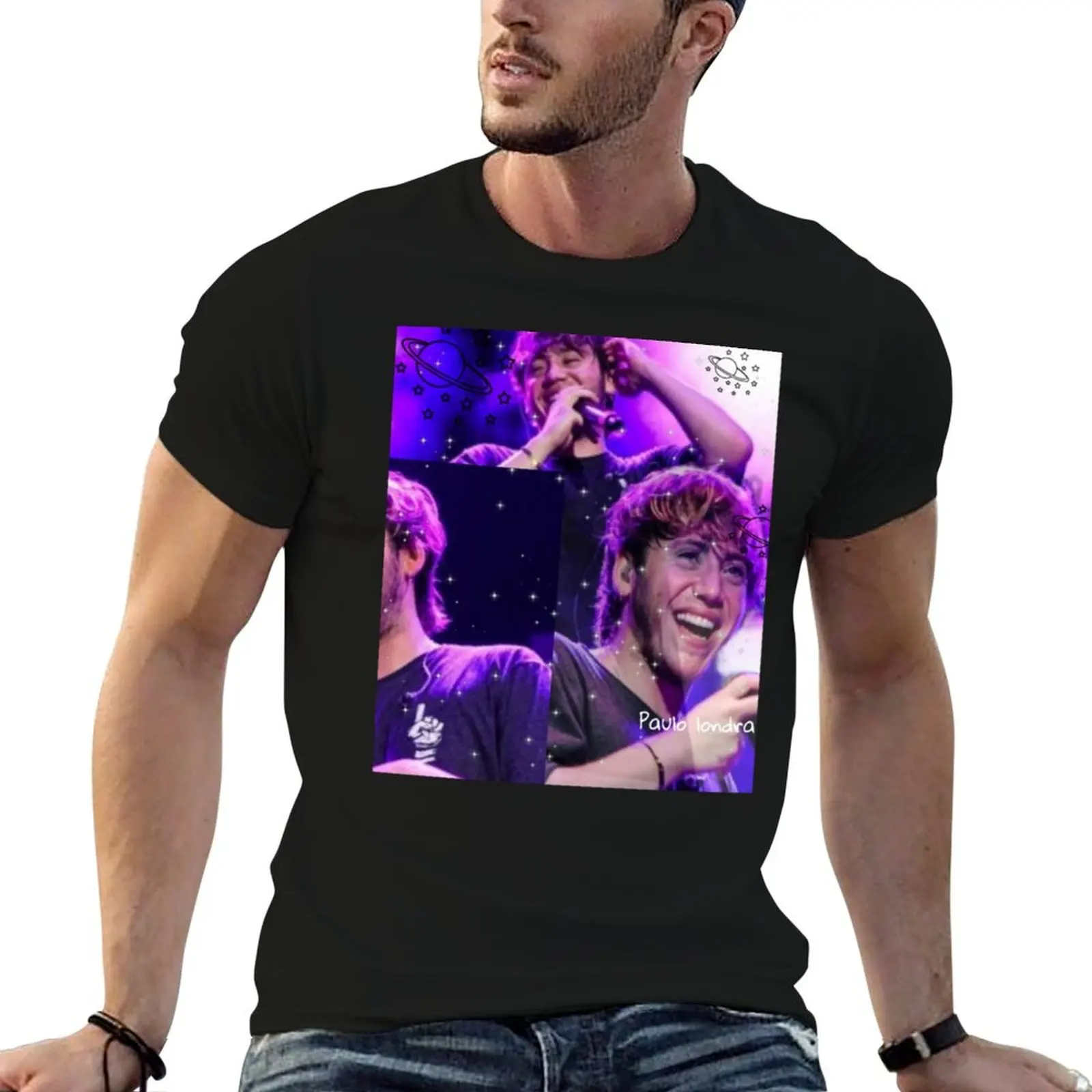 

paulo londra T-Shirt black cotton t-shirt plain for man package mens graphic t shirts T-Shirt