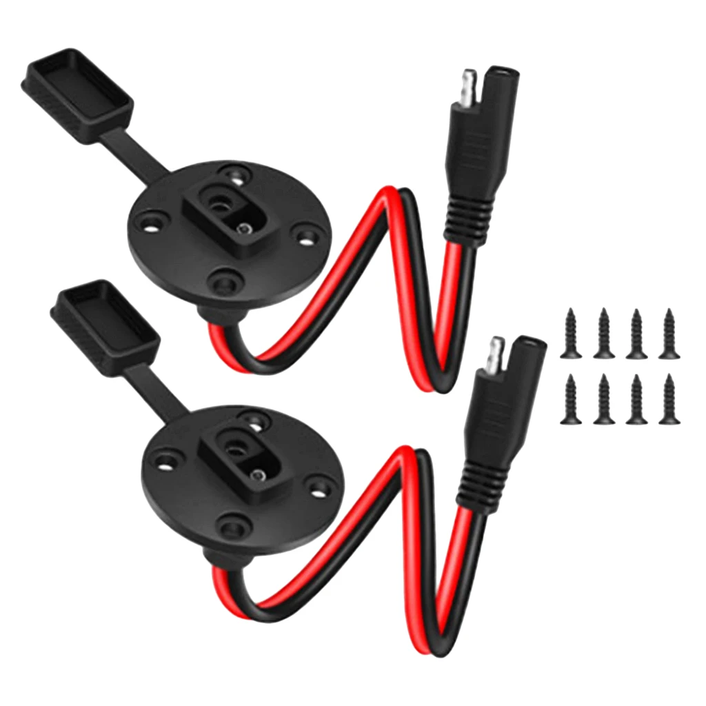 

2-контактный водонепроницаемый разъем SAE для быстрого подключения кабеля к панели для квадроциклов, домов на колесах, газонокосилок