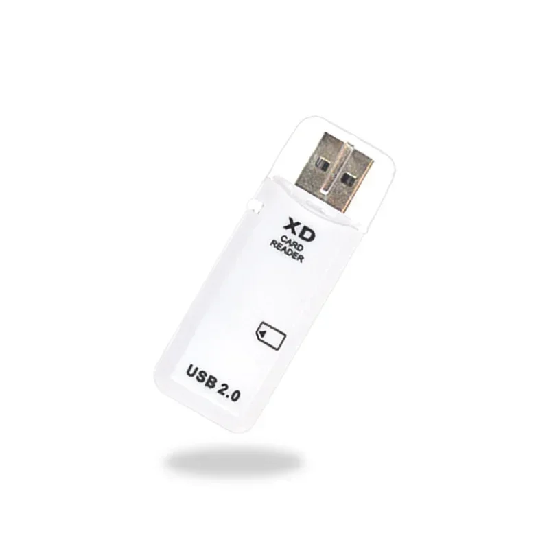 USB2.0 High-speed Card Reader, Portable Ivory White XD Single-port Card Reader, Strong Compatibility Cables