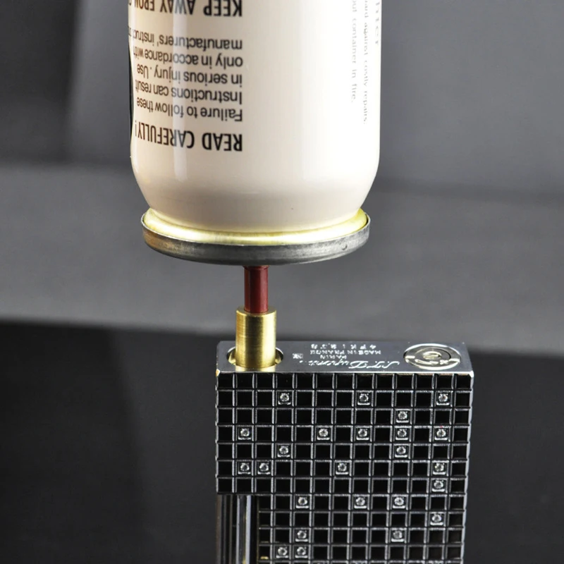 فوهة نحاسية نحاسية قابلة لإعادة الاستخدام ، محول غاز البوتان الملء ، رأس قابل للنفخ لولاعة دوبونت 2 و جاتسبي ، 3 * #6