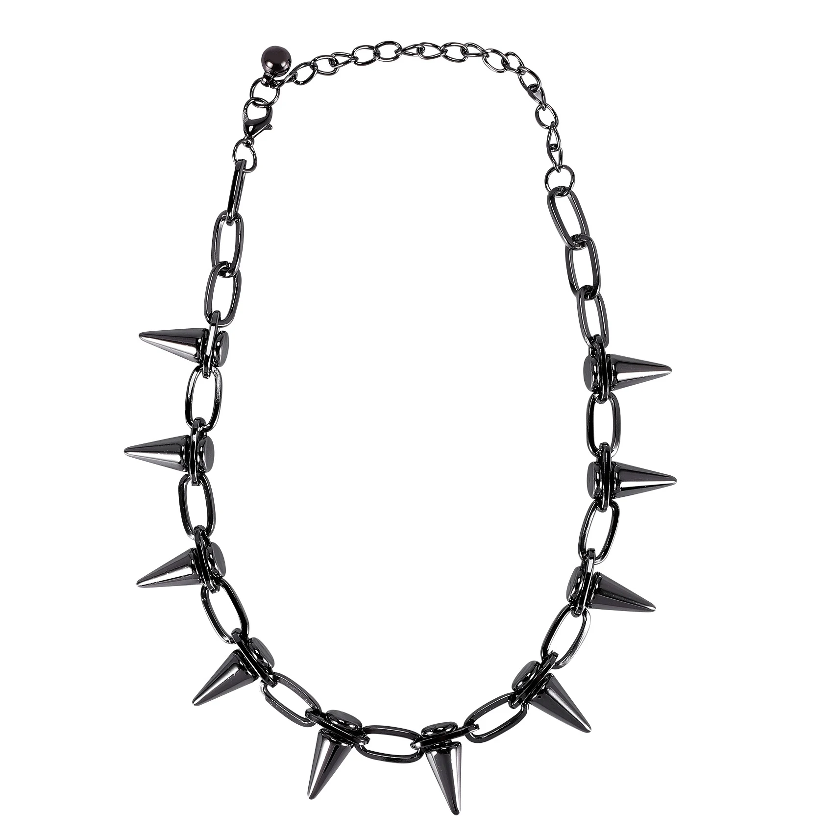 Metal Spikes Studs Rivets Punk Goth Necklace Choker Collar