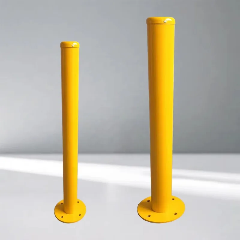 Surface mounted steel flexible profiler impact rebound shock absorbing bollard