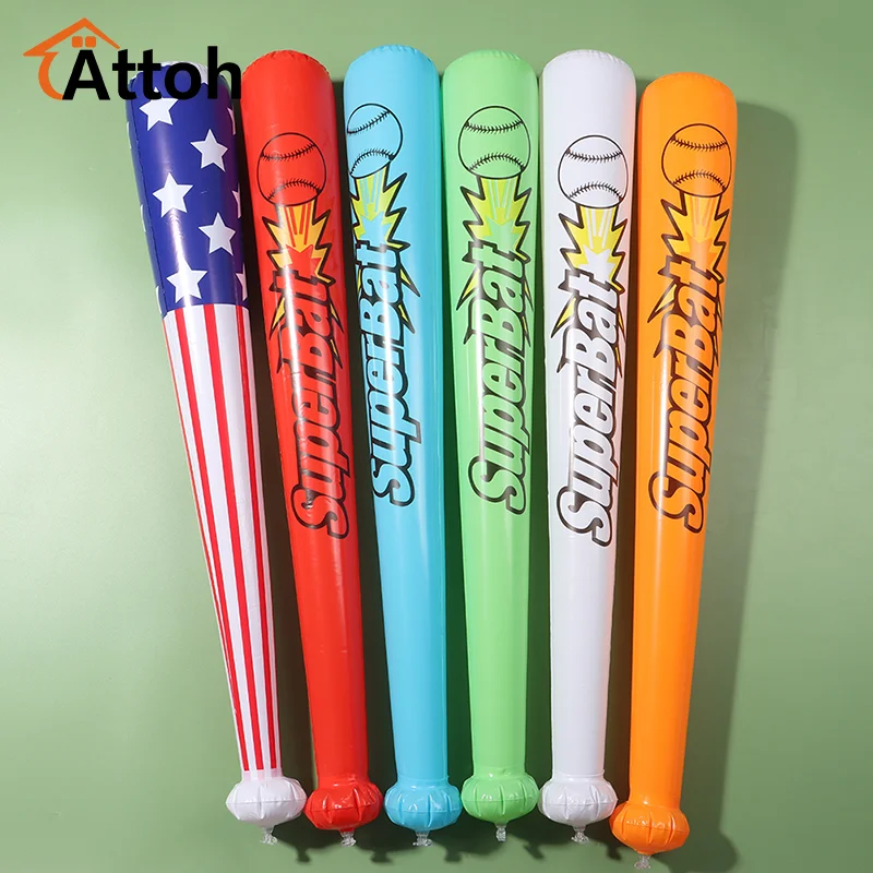 1 pz 80-85 cm Bandiera Americana Palloncino Gonfiabile Bastone PVC Gonfiabile Mazza Da Baseball Per Bambini Regali Di Compleanno Giocattoli Super Ciotola Decorat