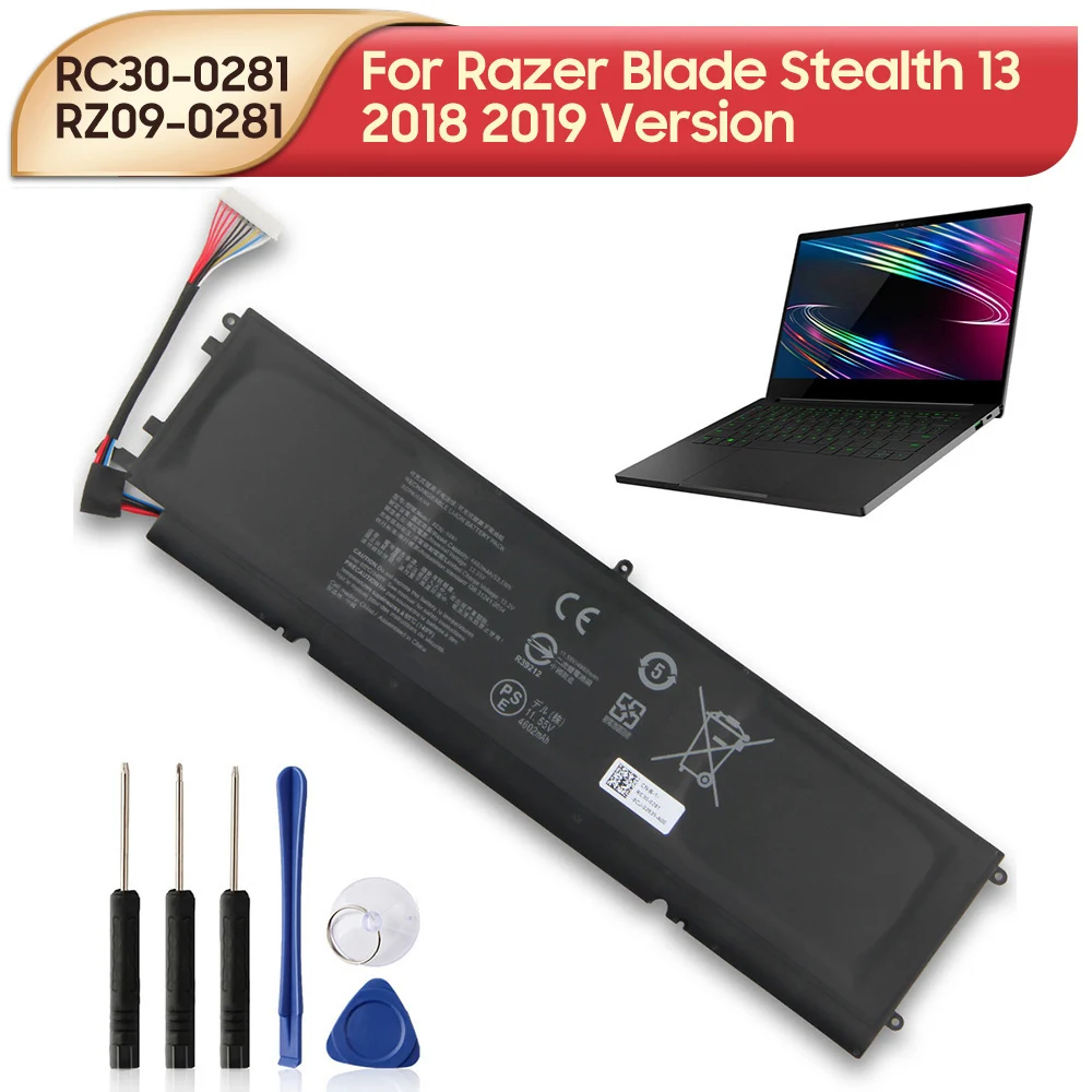 NEW Replacement Battery RC30-0281 RZ09-0281 For Razer Blade Stealth 13 2018 2019 Max-Q RZ09-03102E52-R3U1 RZ09-02812E71