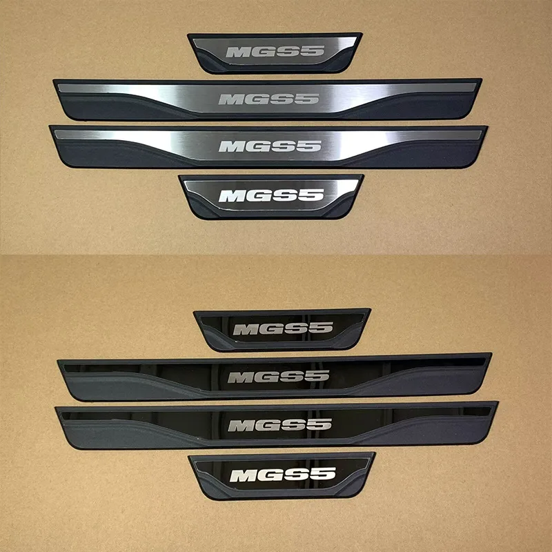 Car Parts Door Sill Cover Kick Scuff Plate Protector Guard Pedal For MGS5 MG S5 EV 2024 2025 2026 2027 Car Styling Self-adhesive