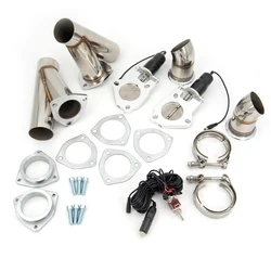 2.5, 3 Inch 63mm 76mm Dual Electric Exhaust Muffler Valve Cutout System Dump Exhaust Cutout Bypass Valve DKYS