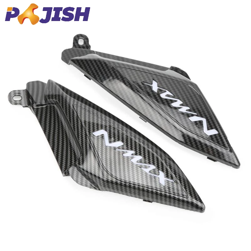 Motorcycles NMAX Modified Fairing Parts ABS Plastic Carbon Fiber Side Cover with LED Blue Light for Yamaha NMAX155 2020-2024