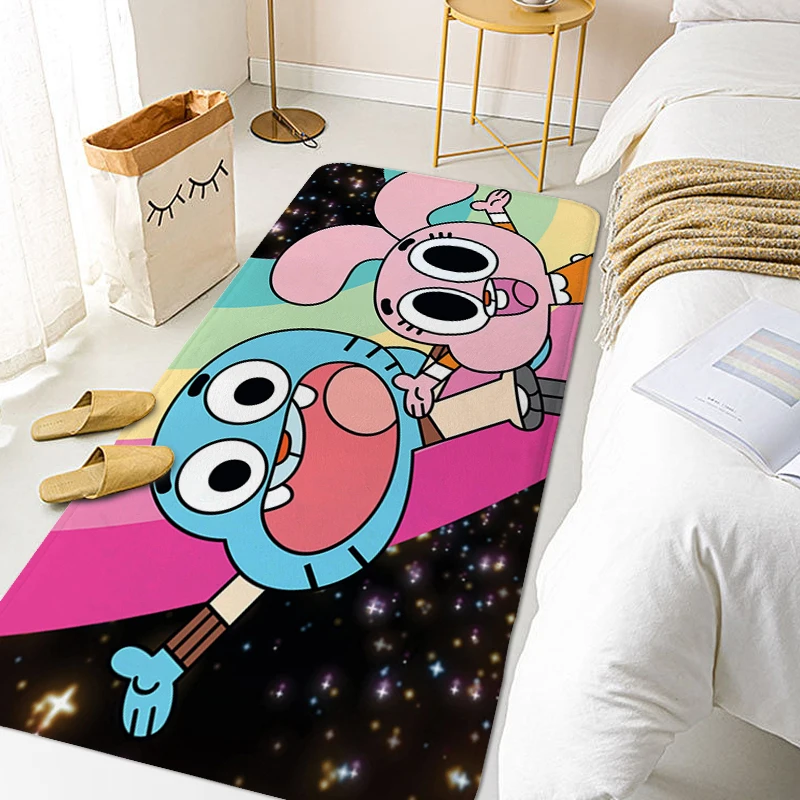 Carpet for Children's Room the A-Amazing World of G-Gumball Funny Doormat Home Entrance Mats Washable Non-slip Kitchen Rug