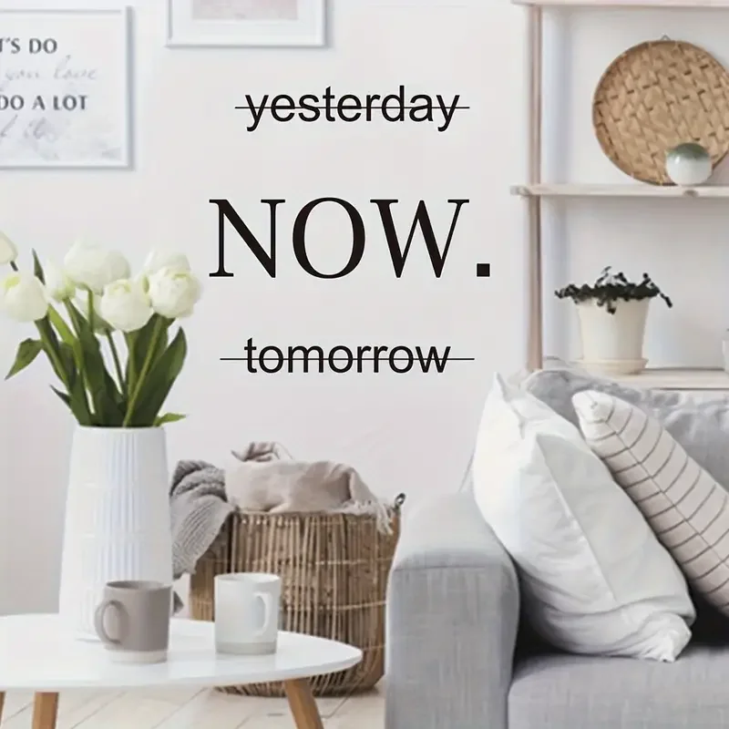 1pc Artistic Fonts PVC Wall Decal, Inspirational 