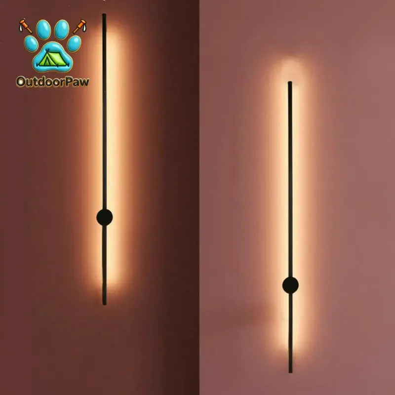 1M Modern LED Wall Light – Long Strip Sconce for Stairs, Bar, and Bedroom, Sleek Linear Design