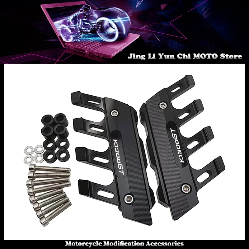 

With Logo For BMW K1300GT 1300S Motorcycle Mudguard Front Fork Protector Guard Block Fender Anti-fall Slider Accessories