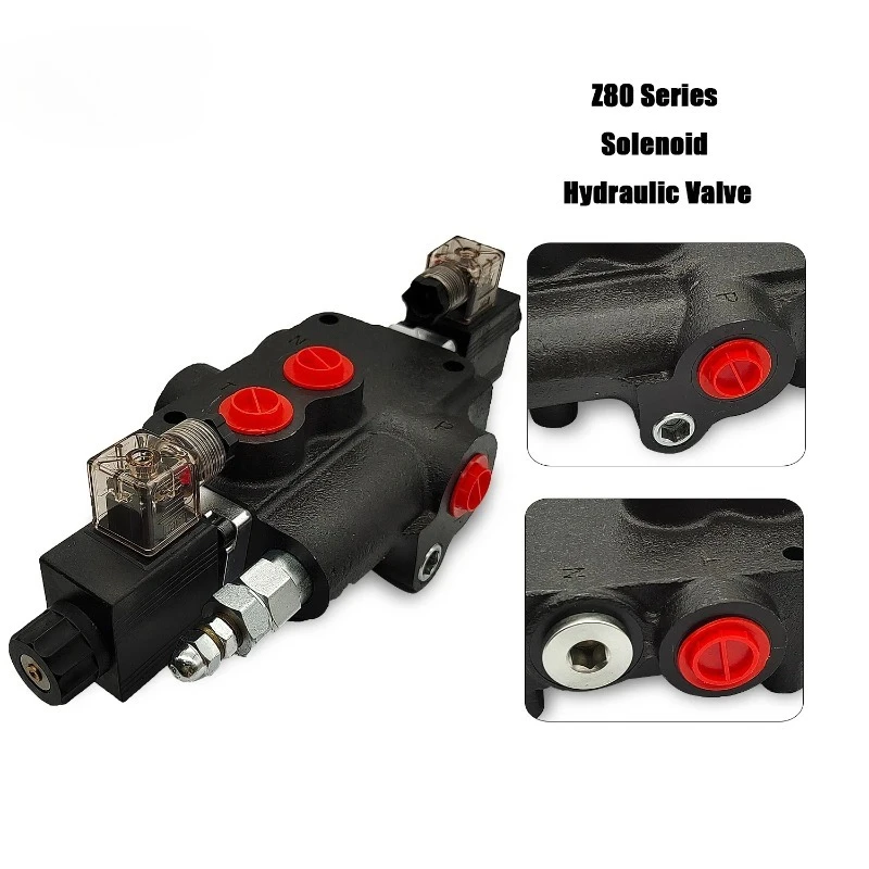 Hy-Waloil 12V DC 1 Spool Z80 21 Gpm Hydraulic Monoblock Solenoid Directional Control Valve