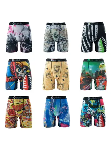 ETHIKA Men Underwear Boxers 1Pcs Sexy Breathable Mesh Crotch Man Swimming Underpants Plus Size Mens Panties Men's Boxers Briefs