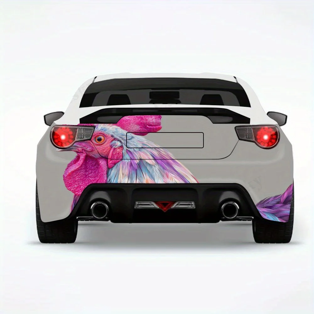 

Пернатый петух - виниловая наклейка на заднюю часть автомобиля, водонепроницаемые самоклеящиеся виниловые наклейки для хвоста и бампера автомобиля, украшение Pro