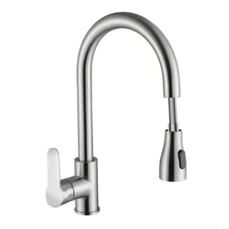 Water Saving Kitchen Faucet with Extendable Spout Simple to Use for Versatilities C7AC
