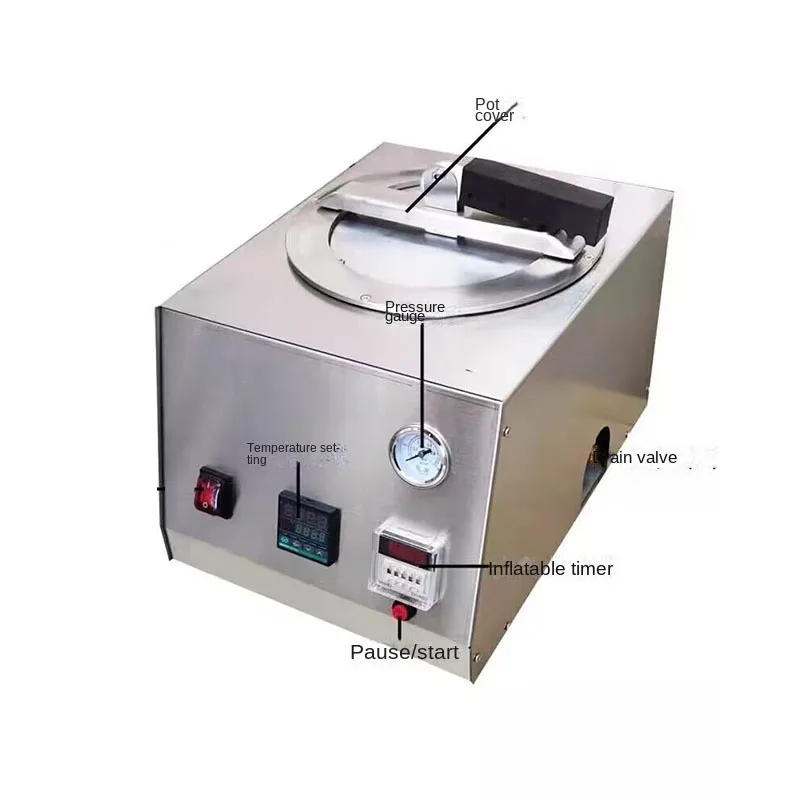 500W Dental Pressure Cooker Backwash Pressure Cooker Resin Polymerizer To Remove Air Bubbles Pressure Cooker Denture Processing