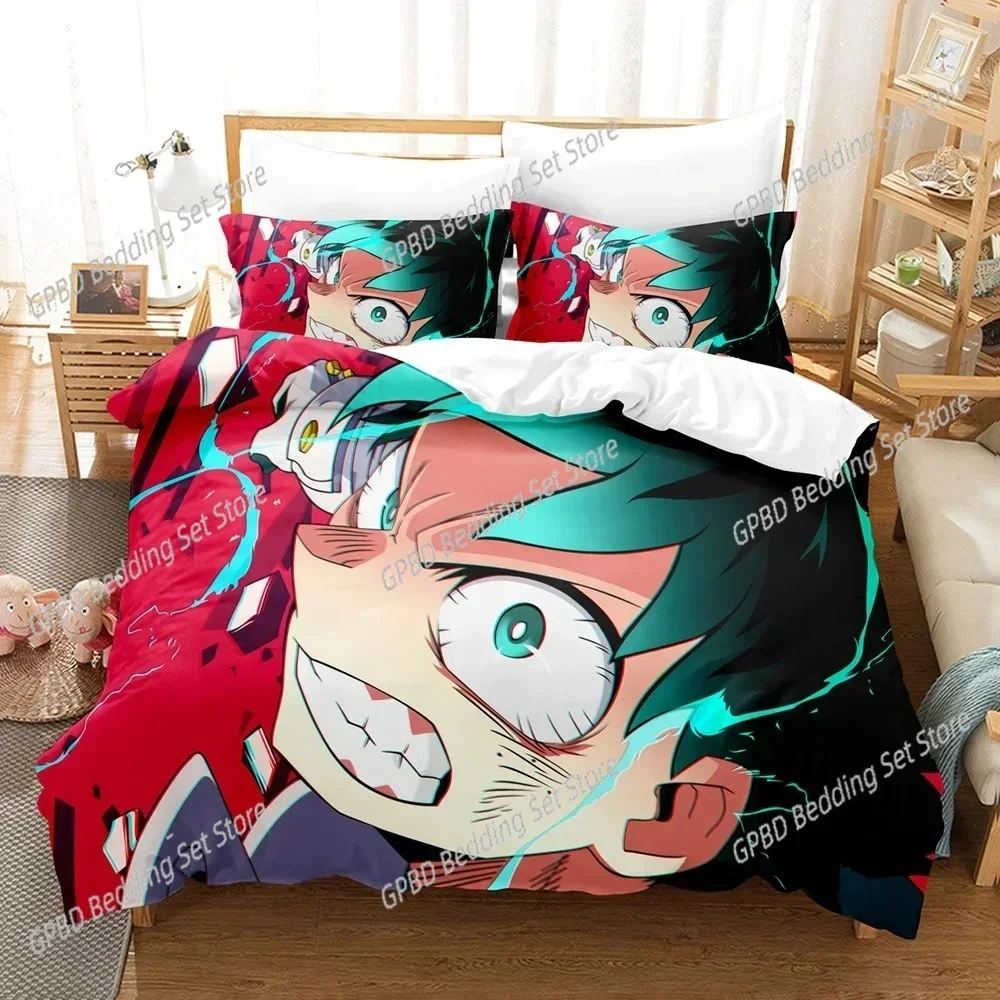 New 3D Print Anime My Hero Academia 3D Duvet Cover Bedding Set Comforter Linen Pillowcases Home Decor Single Double Twin King