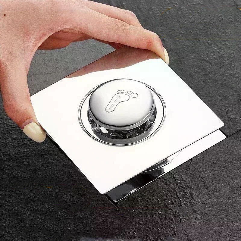 Stainless Steel Floor Drain Odor-proof Sealing Cover For Bathroom Press-and-step-type Spring Core Multi-functional Pedal