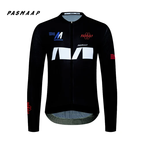 Imagen 2 del producto PASMAAP-Camiseta de ciclismo para hombre, manga larga, equipo profesional, MTB, ropa para bicicleta de carretera, camisetas transpirables para bicicleta, 2024