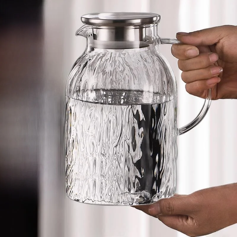 

Большой стеклянный кувшин для холодной воды, термостойкий чайник для домашнего использования, японский дизайн