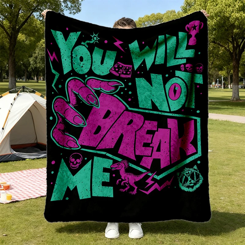 Dungeon Crawler Dad Flannel Blanket, You Will Not Break Me Throw, Sci-Fi Lover Gift for Men
