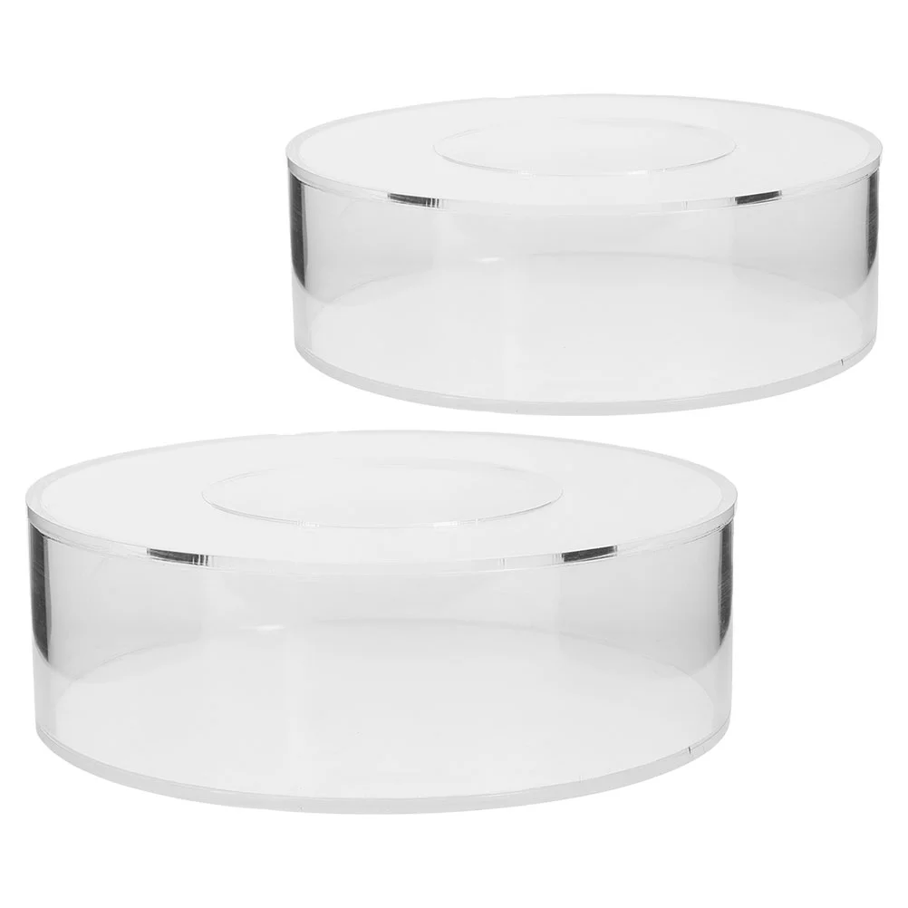 

2 Pcs Cake Stand Round Shaped Decorative Cupcake Fillable Display Rack Acrylic Dessert Storage Holder