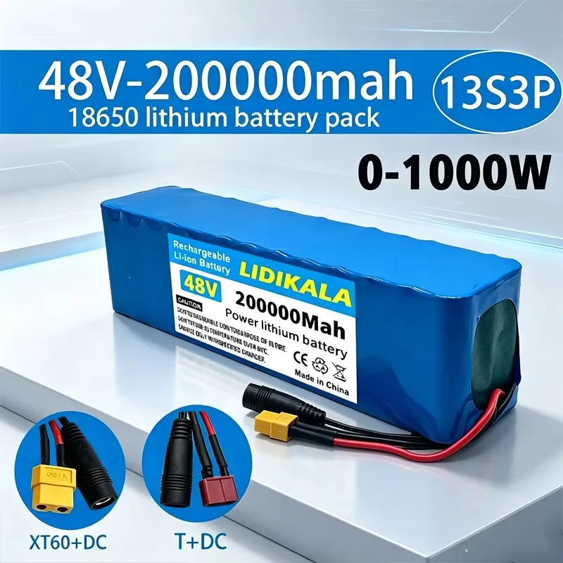 48V 200Ah 13S3P 2000W Elektroroller mit Schnellladefunktion und Lithium-Batteriepack, ausgestattet mit intelligentem BMS und eingebautem 500W-2000W Hochleistungsmotor