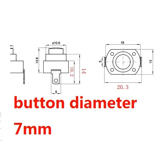 4Pcs  hair dryer FH6270FH6271FH6272FH6273 hot and cold air switch defond button 7.5A250V