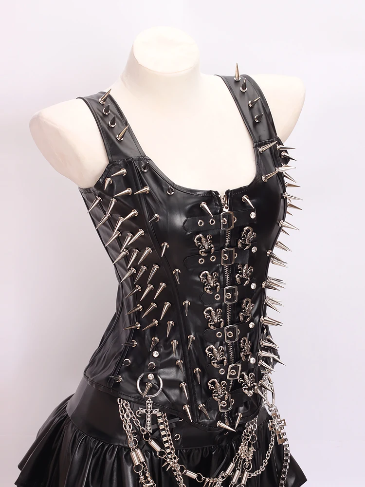 

Skull Tank Tops y2k clothes Rivets Tank Tops harajuku fashion Cross Tank Tops y2k crop top gothic clothes Gothic Tops