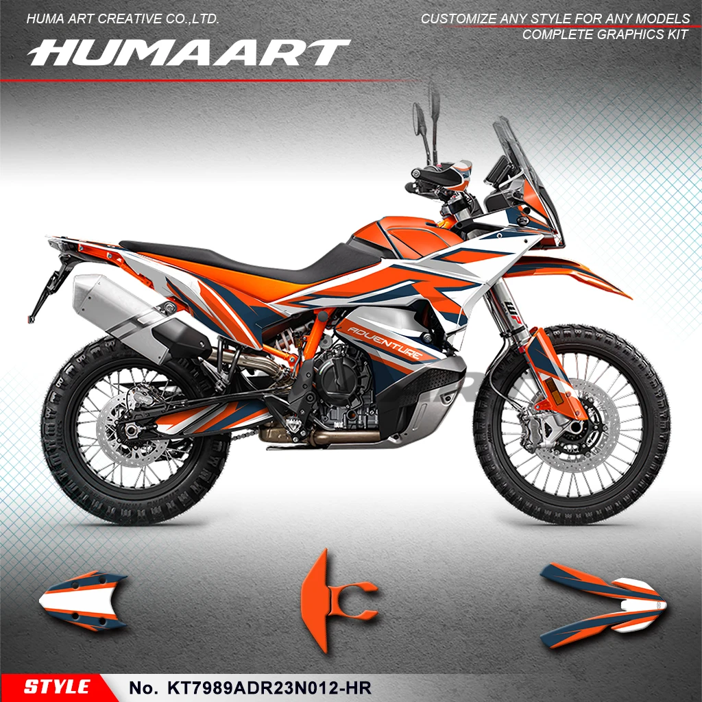 

Графический комплект huпера, ламинированные наклейки для KTM 790 890 Adventure R ADV 2023 2024, KT7989ADR23N012-HR